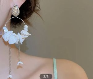 Seashell Cascade Hoop Earrings