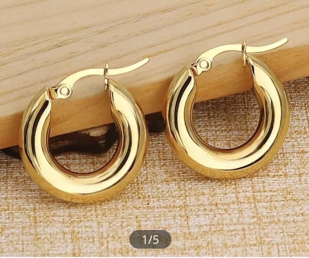 Pave Gold Hoop Earrings