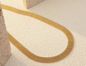 Gold Mesh Chain Necklace