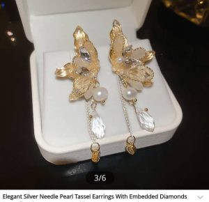 Butterfly Pearl Tassel Earrings