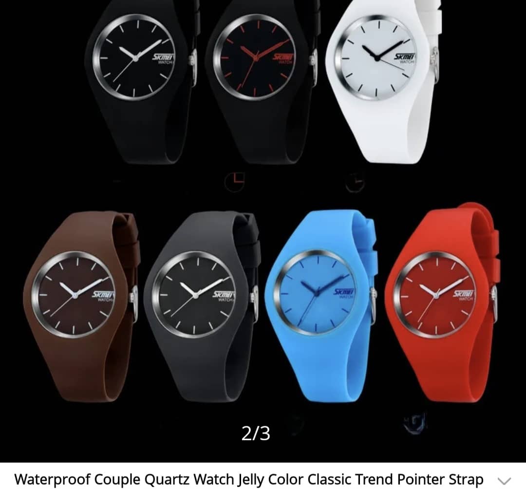 Skmei Waterproof Jelly Silicone Couple Quartz Watches
