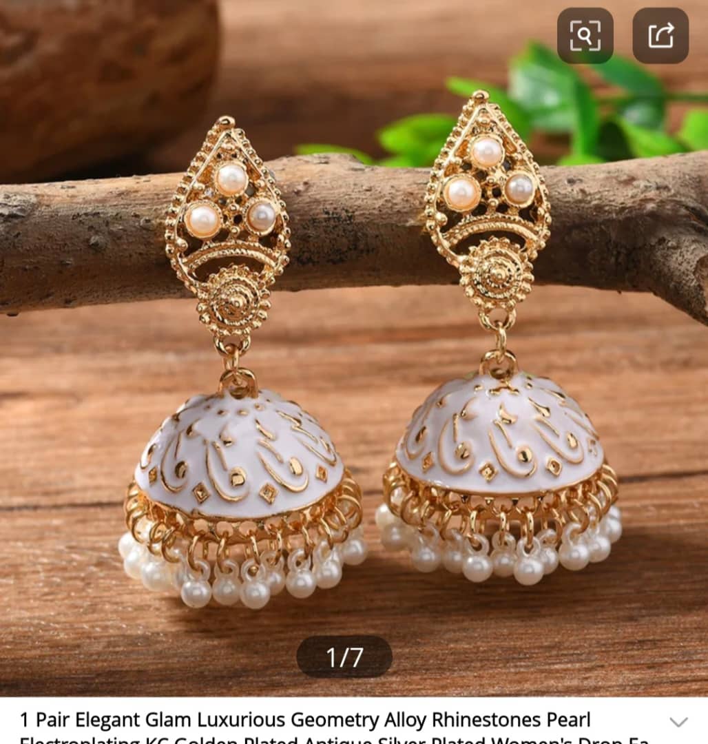 Traditional Gold-Plated Pearl Jhumka Drop Earrings