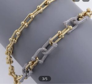 Modern Geometric Link Chain Bracelet (Gold & Silver)