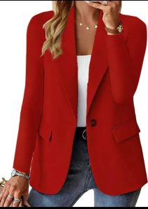 Classic Minimalist One-Button Blazer