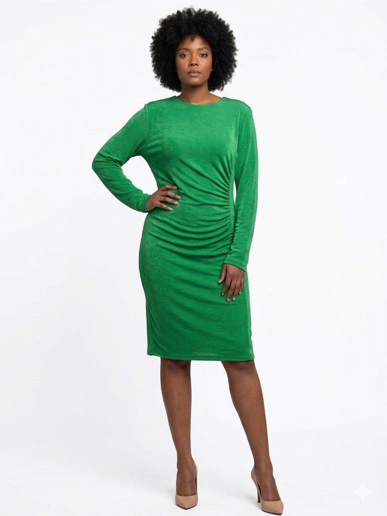 Ruched Midi Dress