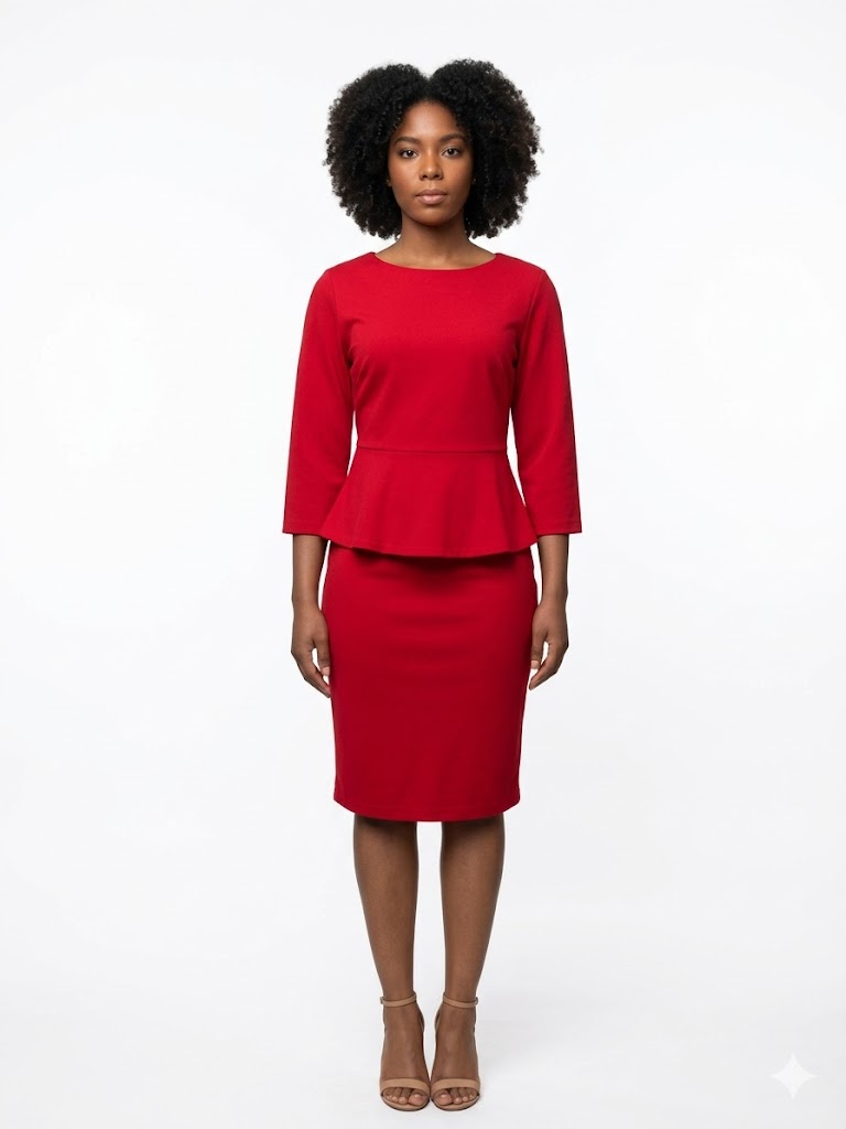 Red Fit and Flare Dress